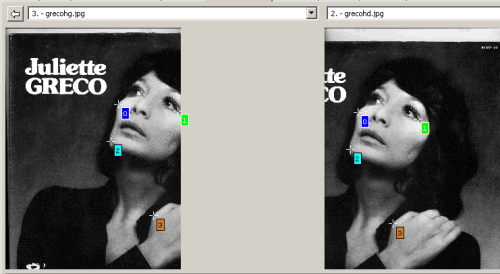 Cliquer pour agrandir Points de contrôle entre les 2 images du haut