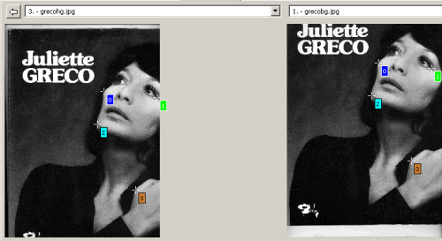 Cliquer pour agrandir Points de contrôle entre les 2 images de gauche