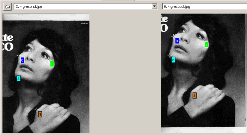 Cliquer pour agrandir Points de contrôle entre les 2 images de droite